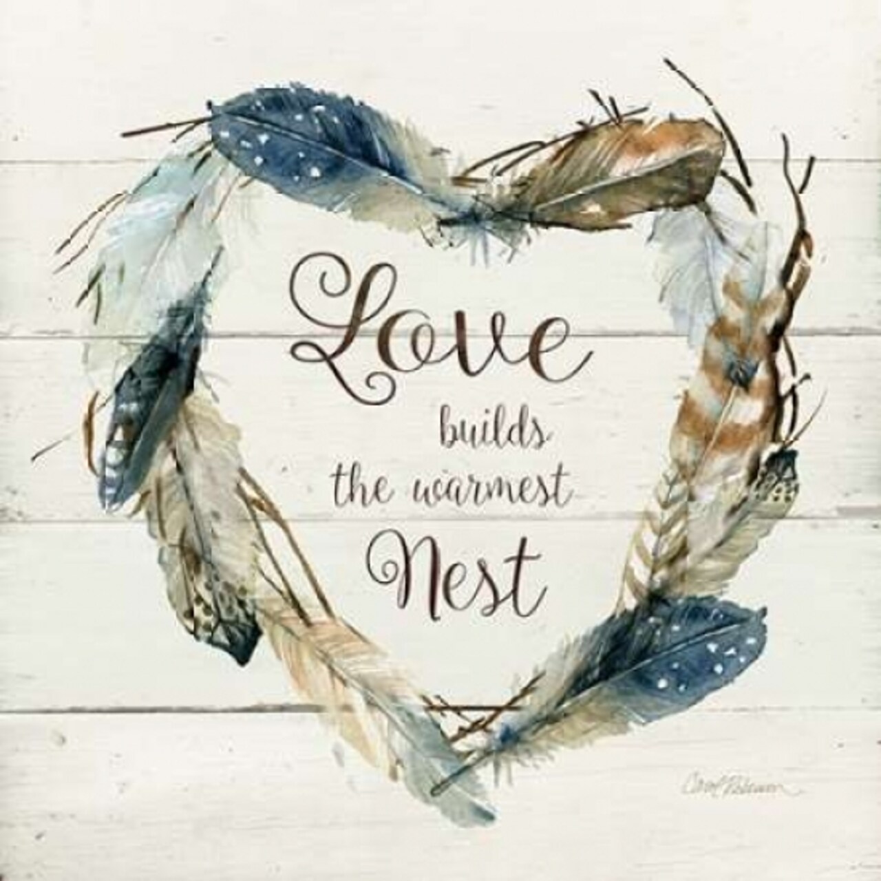 Feather Love Nest Poster Print by Carol Robinson - Item # VARPDX17870